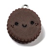Cookies Theme Imitation Food Resin Pendants RESI-B021-02B-04-1