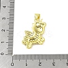 Brass Micro Pave Cubic Zirconia Pendants KK-E111-26G-3