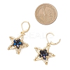 Glass Seed Beaded Star Leverback Earringss EJEW-MZ00637-4