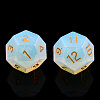 Metal Enlaced Opalite Polyhedral Dice Set G-T122-75A-2