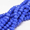 Faceted Rondelle Glass Beads Strands X-GLAA-I033-8mm-26-1