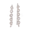 Rack Plating Brass Cubic Zirconia Earring Hooks KK-S374-05P-01-1