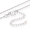 Brass Ball Chain Necklaces NJEW-N054-12P-2