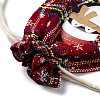 Christmas Theme Rectangle Jute Bags with Jute Cord LS-ABAG-E006-01C-3
