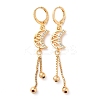 Rhinestone Moon with Love Leverback Earrings EJEW-K256-12KCG-1