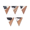 Resin & Walnut Wood Pendants WOOD-C016-01H-1