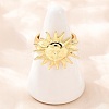 Brass Adjustable Cuff Open Rings RJEW-C145-03G-1