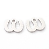 Non-Tarnish 304 Stainless Steel Charms STAS-G244-01W-2