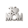 Mother's Day Theme 304 Stainless Steel Pendants STAS-E171-03P-05-1