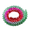 Gradient Color Baking Paint Glass Bead Strands DGLA-A039-T6mm-A010-2