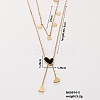 Stylish 304 Stainless Steel & Plastic Heart Pendant Necklaces II9512-5-1