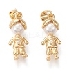 Brass Micro Pave Clear Cubic Zirconia Pendants ZIRC-I045-02G-1