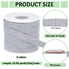 3 Bundles 3 Colors Polyester-Cotton Ribbon OCOR-BC0008-66A-2