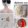 120Pcs 6 Style Flower ABS Plastic Imitation Pearl Bead Caps OACR-NB0001-41-6