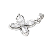 Brass Micro Pave Cubic Zirconia Pendants KK-D357-14B-P-2