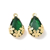 Brass Glass Charms KK-Z136-07G-01-1