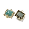 Natural Amazonite Faceted Square Links G-I375-03G-05-2
