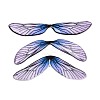 3Pcs Transparent Epoxy Resin Butterfly Wings Cabochons X-RESI-N045-11B-1