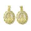 Brass Micro Pave Cubic Zirconia Pendants KK-H472-53O-G-1