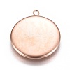 Ion Plating(IP) 304 Stainless Steel Pendant Cabochon Settings STAS-G127-13-20mm-RG-2