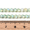 Anti-Tarnish Electroplate Bicone Glass Beads Strands EGLA-T021-4mm-16-09-4