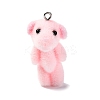 Flocky Resin Pendants RESI-Q011-02B-1