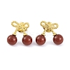 Ion Plating(IP) 304 Stainless Steel Enamel Stud Earrings for Women EJEW-A049-17G-01-1
