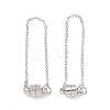 Brass Magnetic Clasp with Cable Safety Chain KK-F839-035P-1