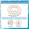 1 Strand AB Color Plated Shell Pearl Round Beads Strands BSHE-LT0001-01-2