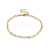 PVD Vacuum Plating 304 Stainless Steel Cable Chain Bracelet for Men Women BJEW-E031-05D-G-1