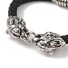 Braided Microfiber Leather Cord Bracelets BJEW-B096-19B-2