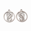 Non-Tarnish 201 Stainless Steel Pendants LS-STAS-E188-12P-1