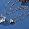 304 Stainless Steel Crystal Rhinestone Pendant Cable Chain Necklaces for Women LS-NJEW-C062-01A-G-1