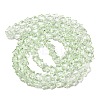 Baking Paint Transparent Glass Beads Strands DGLA-A07-T8mm-KD06-2