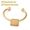 Ion Plating(IP) 304 Stainless Steel Open Cuff Ring Components STAS-I306-03G-2