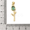 Brass Pave Cubic Zirconia Pendants KK-A296-50G-03-3