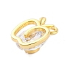 Brass Micro Pave Cubic Zirconia Pendants KK-A240-10G-2