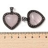 Natural Rose Quartz Pendants G-A095-01AS-02-3