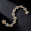 Hip-hop Alloy Micro Pave Cubic Zirconia Link Chain Bracelets for Women KD4183-1-2