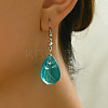 Resin & Alloy Dangle Earrings WGE62B3-02-2