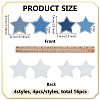 4Sets 4 Colors Polyester Embroider Thread Sew On Patches PATC-FG0003-53-2