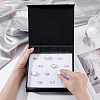 Paper Cardboard Cuff-link Gift Storage Boxes CON-WH0112-029-3