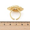 Brass Pave Cubic Zirconia Adjustable Open Cuff Rings for Women RJEW-R032-01G-5