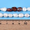 Natural Red Agate Nuggets & Natural Cultured Freshwater Pearl Beads Strands PEAR-N023-01A-02-5