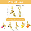 5Pcs 5 Styles Sport Ball Theme Brass Enamel European Dangle Charms KK-CJ0003-89-2