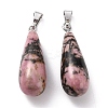 Natural Rhodonite Pendants G-F707-23-2