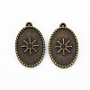 Tibetan Style Alloy Pendant Enamel Settings TIBEP-N010-020AB-RS-1