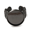 Spiral 304 Stainless Steel Cuff Ring Components STAS-P454-02E-B-2