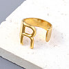 PVD Vacuum Plating 201 Stainless Steel Cuff Rings RJEW-Z032-01G-R-2