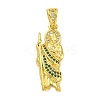 Priest Rack Plating Brass Micro Pave Cubic Zirconia Pendants KK-G513-90G-1